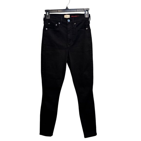 Alice and Olivia Good High Rise Skinny Jeans Night Fever Black - Picture 5 of 12